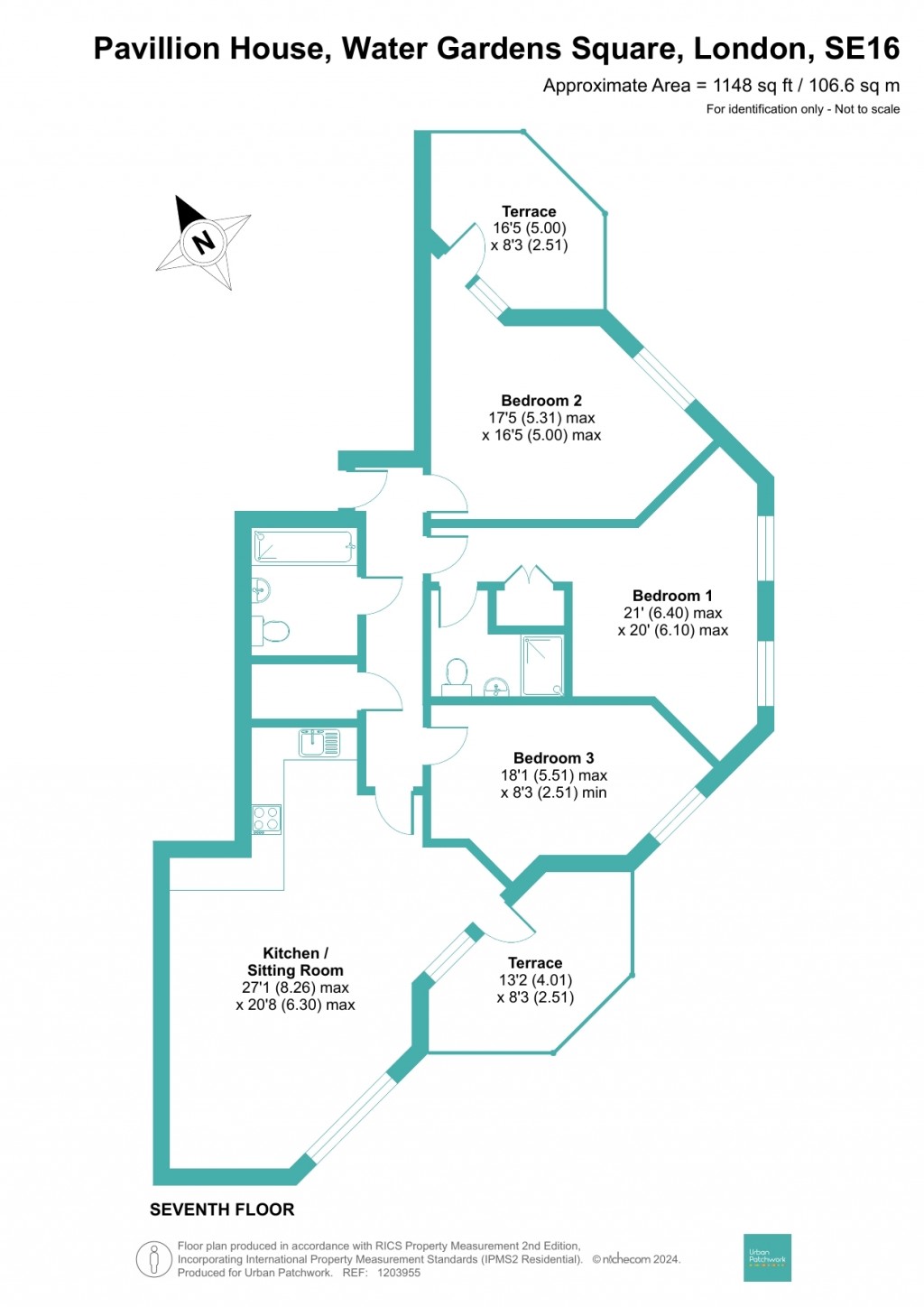 Floorplans For Water Gardens Square, London